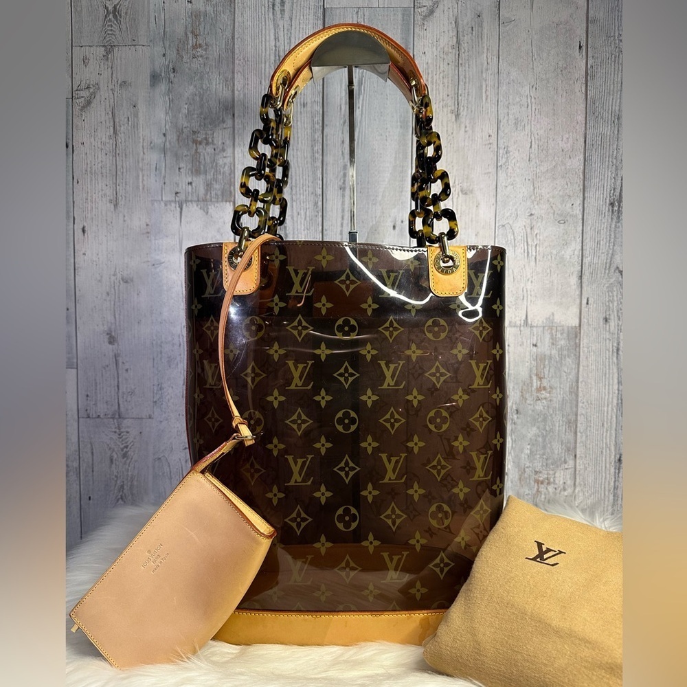 LOUIS VUITTON rare amber cabas neo bucket tote monogram